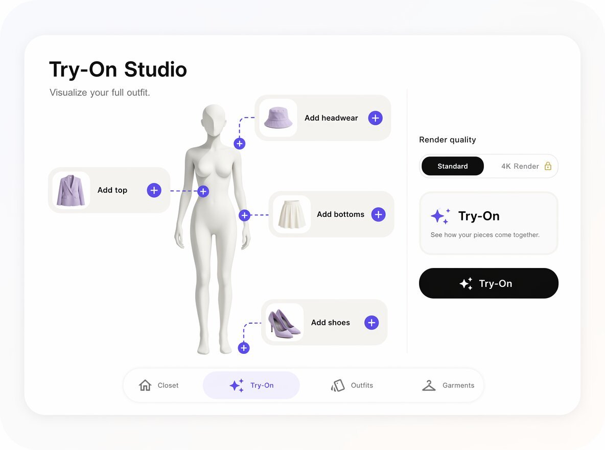 Outfit Studio screen preview